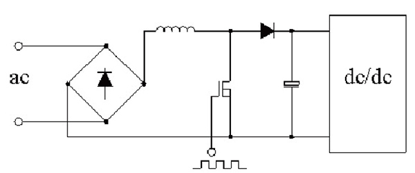 Amorphous active PFC inductor — typical circuit diagram
