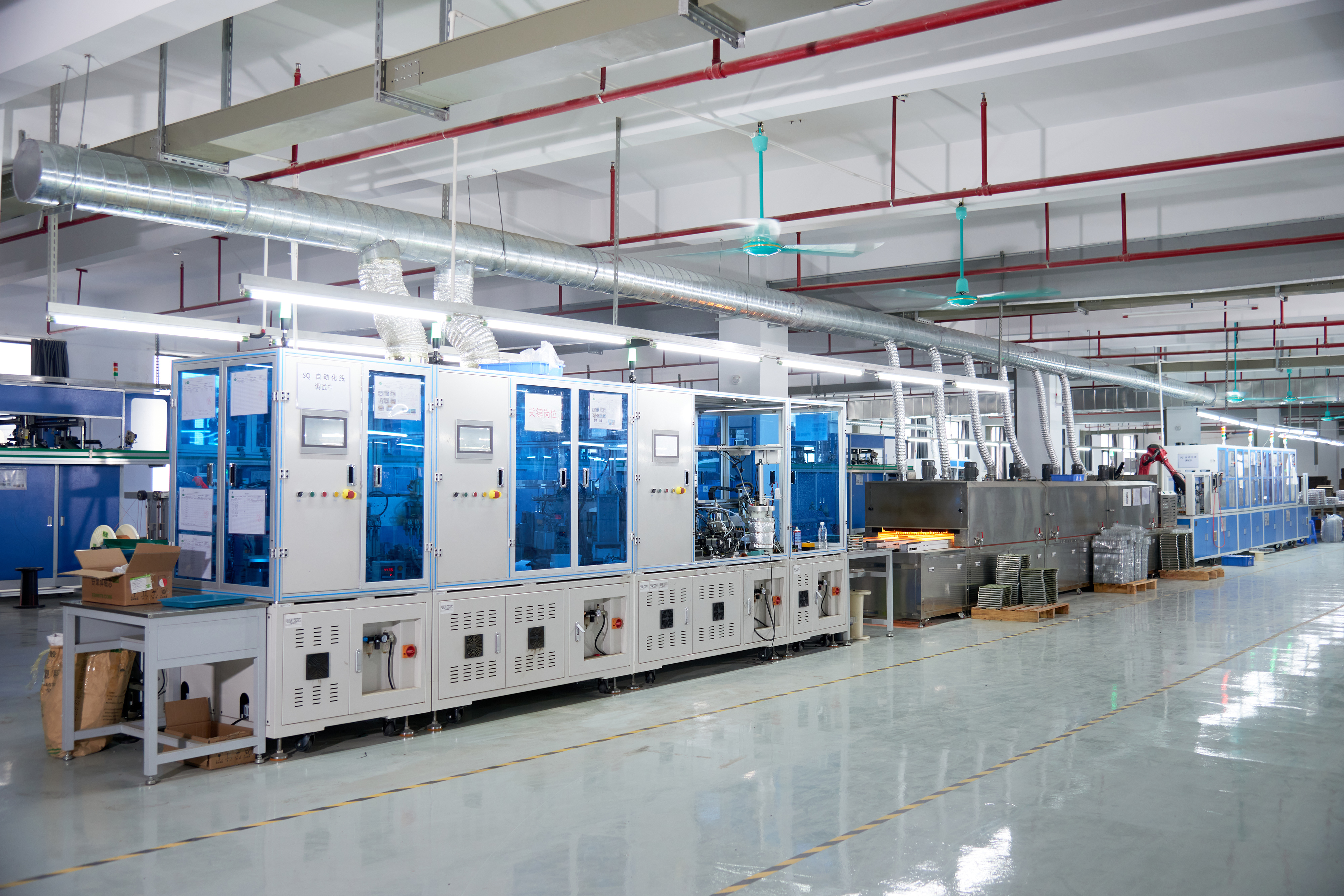 Automated assembly line for magnetic components